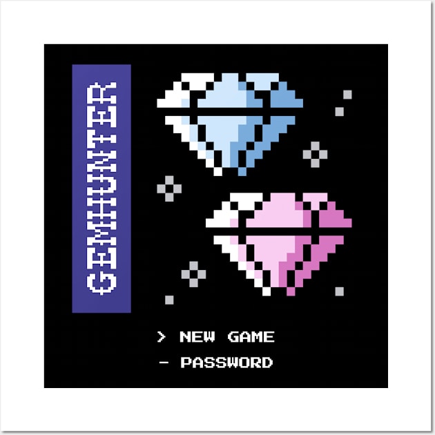 Retro Gemhunter 8 bit video game Wall Art by keeplooping